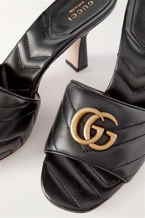 gucci marmont mules replica|Gucci leather mules.